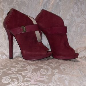 Michael Kors maroon stiletto booties